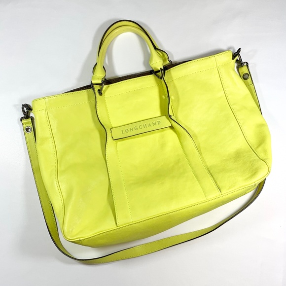 Longchamp 3D neon yellow tote bag - Picture 2 of 8